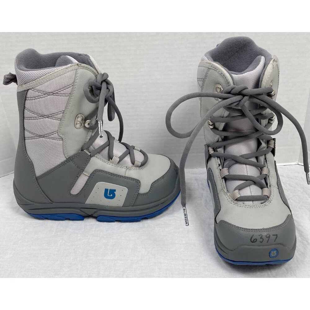 Brand New Burton Kids Moto Snowboard Boots!  5  Gray  Traditional Lace Up